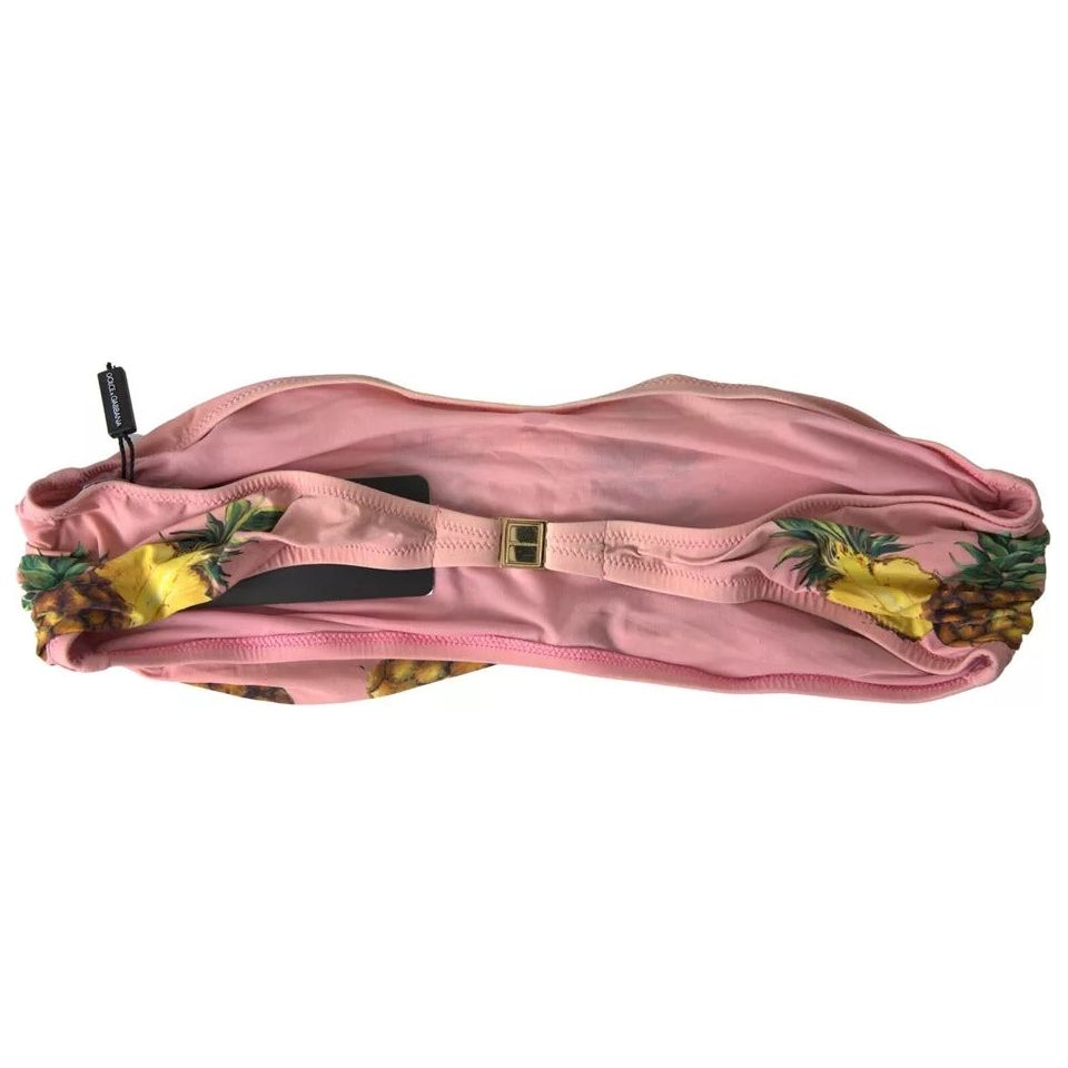 Dolce & Gabbana Pink Printed Beachwear Bikini Top Swimsuit Dolce & Gabbana