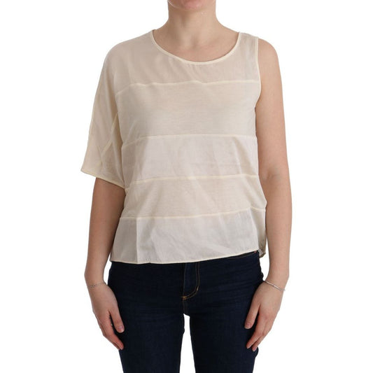 Costume National Beige Sleeveless Modal Top - Elevated Basics Costume National