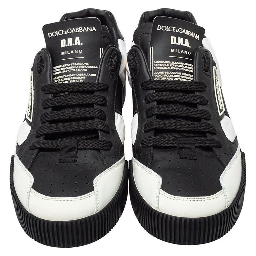 Dolce & Gabbana Black Leather Di Calfskin Sneaker Dolce & Gabbana