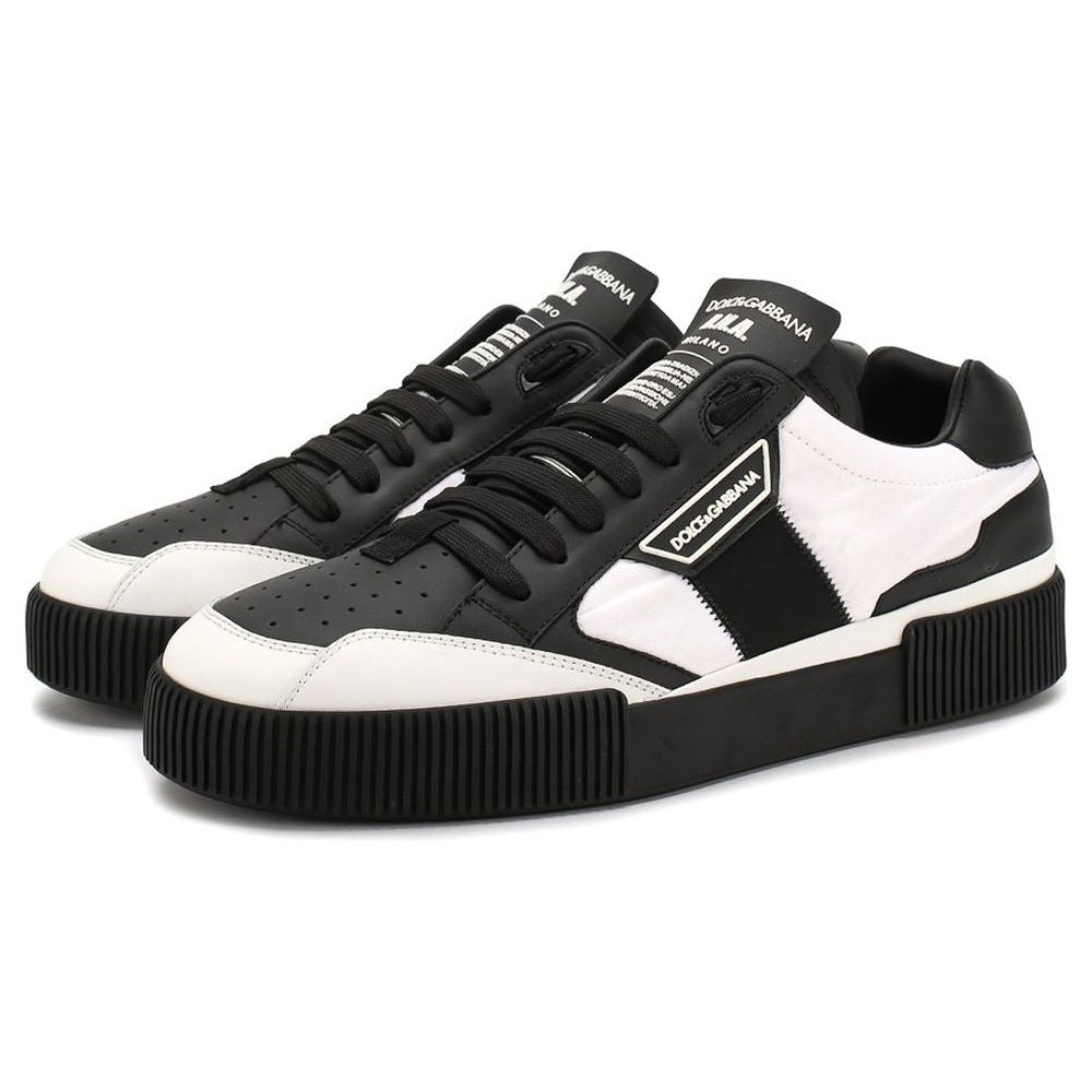 Dolce & Gabbana Black Leather Di Calfskin Sneaker Dolce & Gabbana