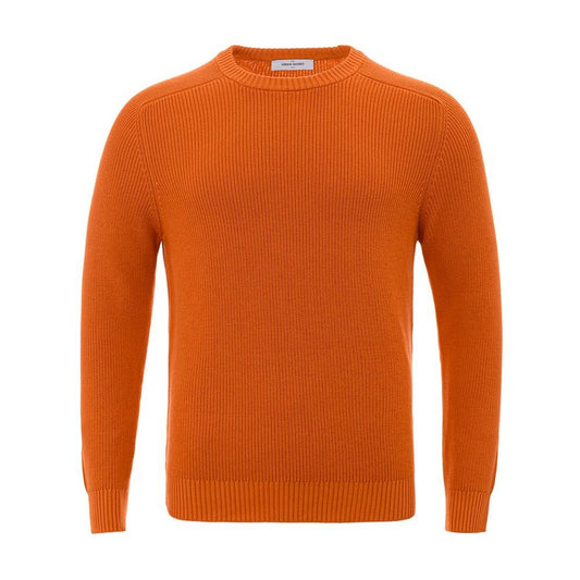 Gran Sasso Italian Cotton Chic Orange Sweater Gran Sasso