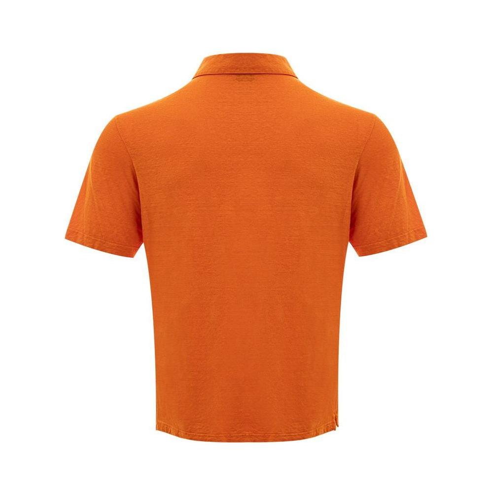 Gran Sasso Elegant Orange Linen Polo Shirt Gran Sasso