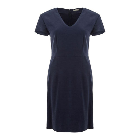 Lardini Elegant Blue Viscose Dress Perfect for Every Occasion Lardini