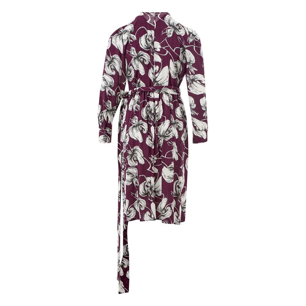 Lardini Elegant Purple Viscose Dress Lardini