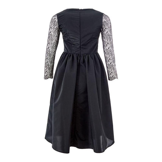 Lardini Elegant Black Polyester Dress Lardini