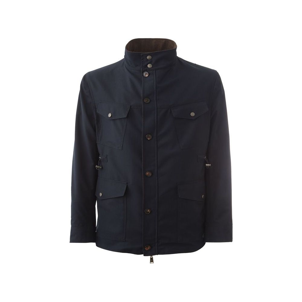 Lardini Elegant Wool Blue Jacket for Men Lardini