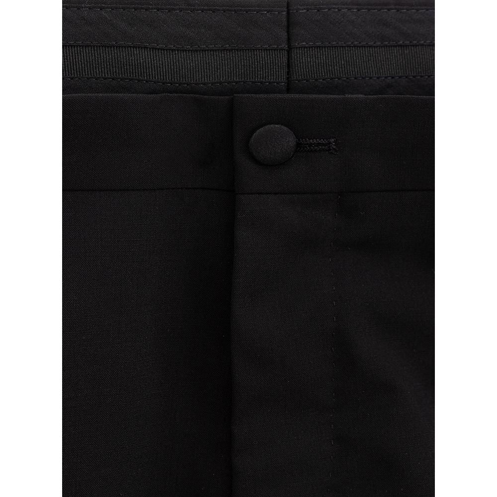 Dolce & Gabbana Sleek Black Wool Trousers for Men Dolce & Gabbana