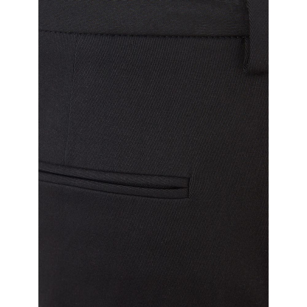 Lardini Italian Elegance Cotton Black Trousers Lardini