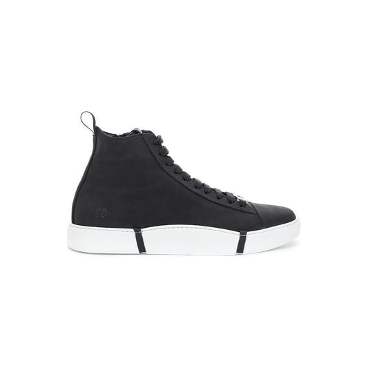 Roberto Cavalli Elegant Suede Sneakers in Chic Black Roberto Cavalli