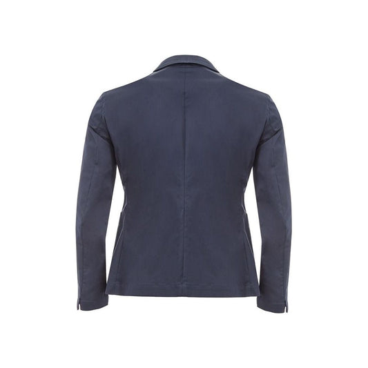 Lardini Elegant Blue Cotton Jacket Lardini