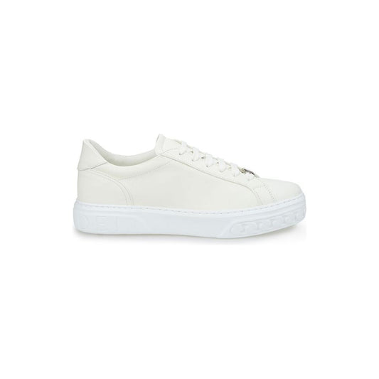 Casadei Sleek White Leather Sneakers Casadei