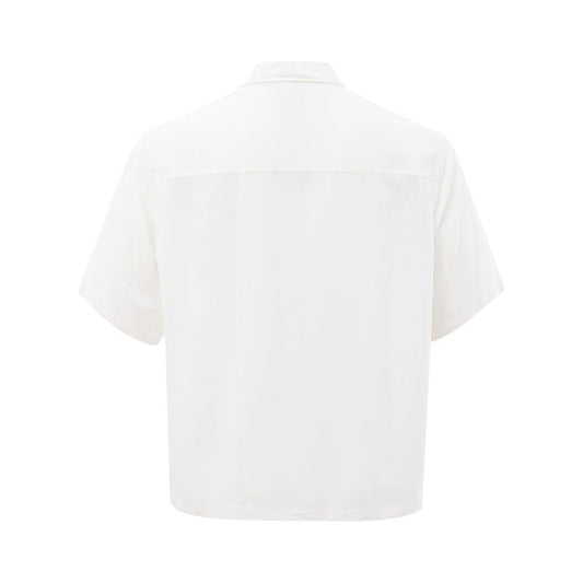 Armani Exchange Elegant White Viscose Shirt for Men Armani Exchange