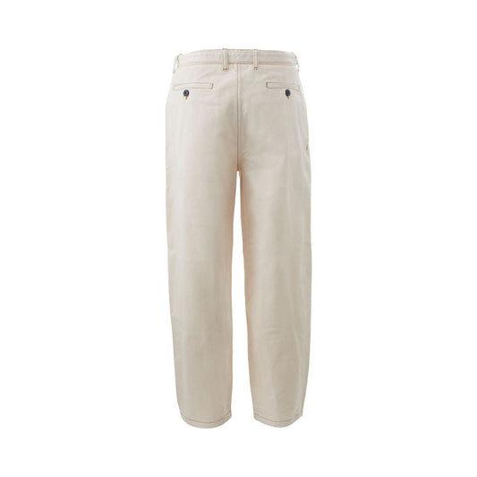 Emporio Armani Beige Cotton Chic Trousers Emporio Armani