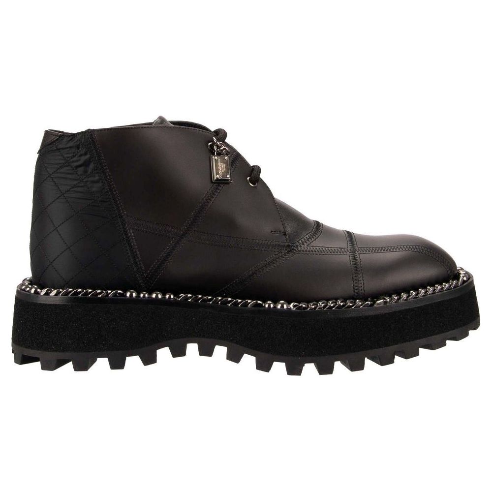 Dolce & Gabbana Black Leather Di Lambskin Boot Dolce & Gabbana