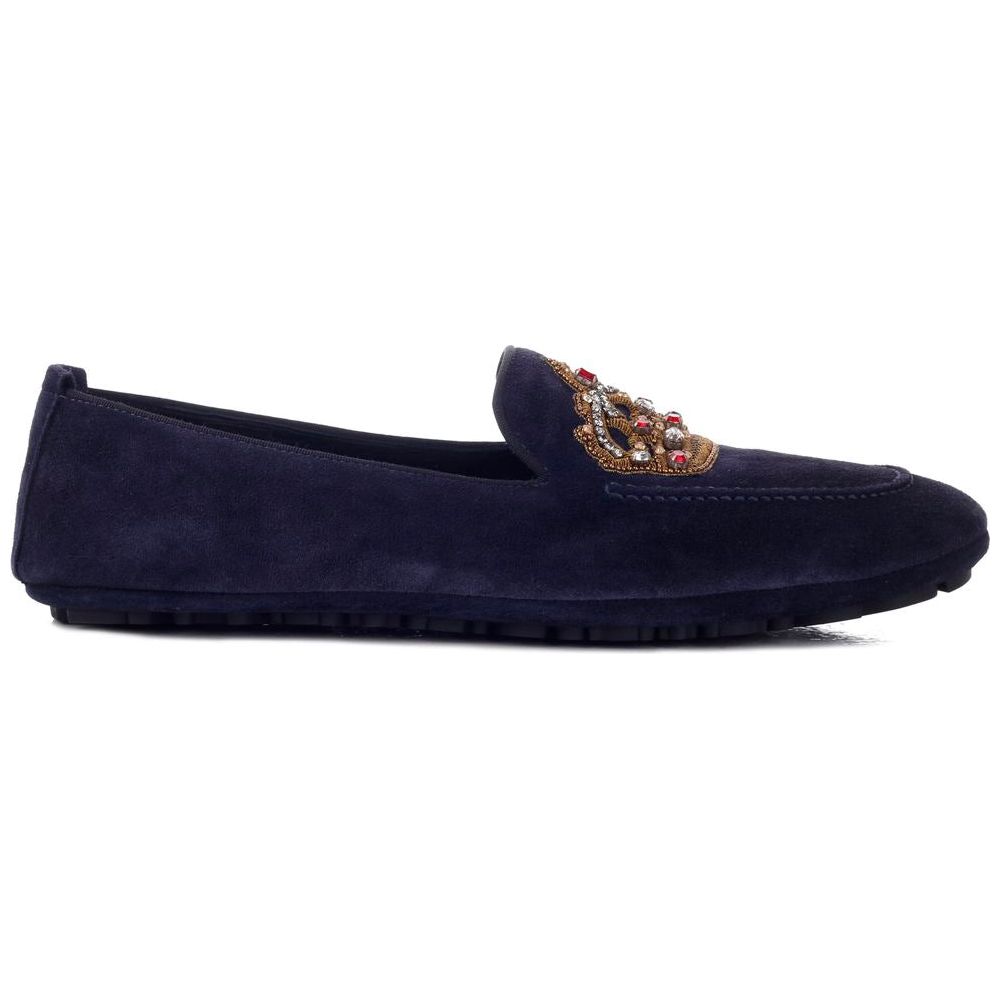 Dolce & Gabbana Blue Leather Di Calfskin Loafer Dolce & Gabbana