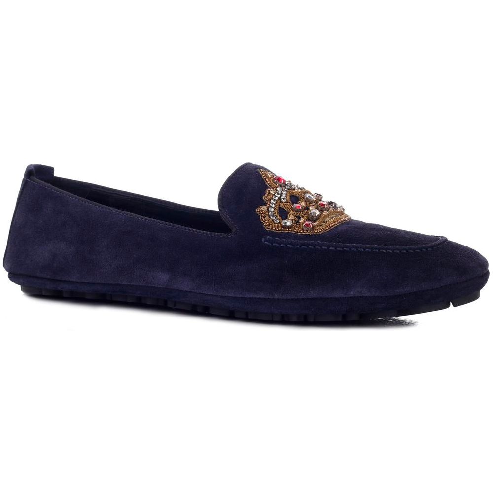 Dolce & Gabbana Blue Leather Di Calfskin Loafer Dolce & Gabbana