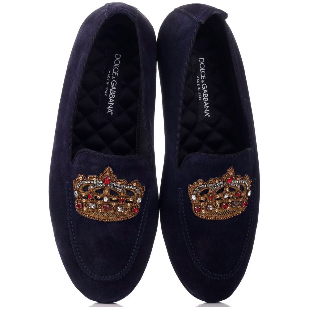 Dolce & Gabbana Blue Leather Di Calfskin Loafer Dolce & Gabbana