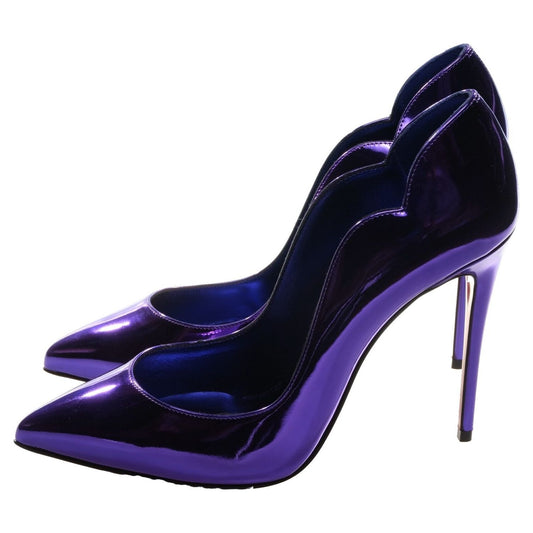 Christian Louboutin Hot Chick 100 Purple Mirrored Patent Leather High Heel Pumps Christian Louboutin