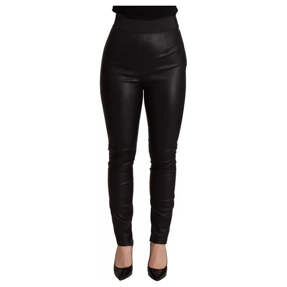 Black Skinny Leggings Leather Pants