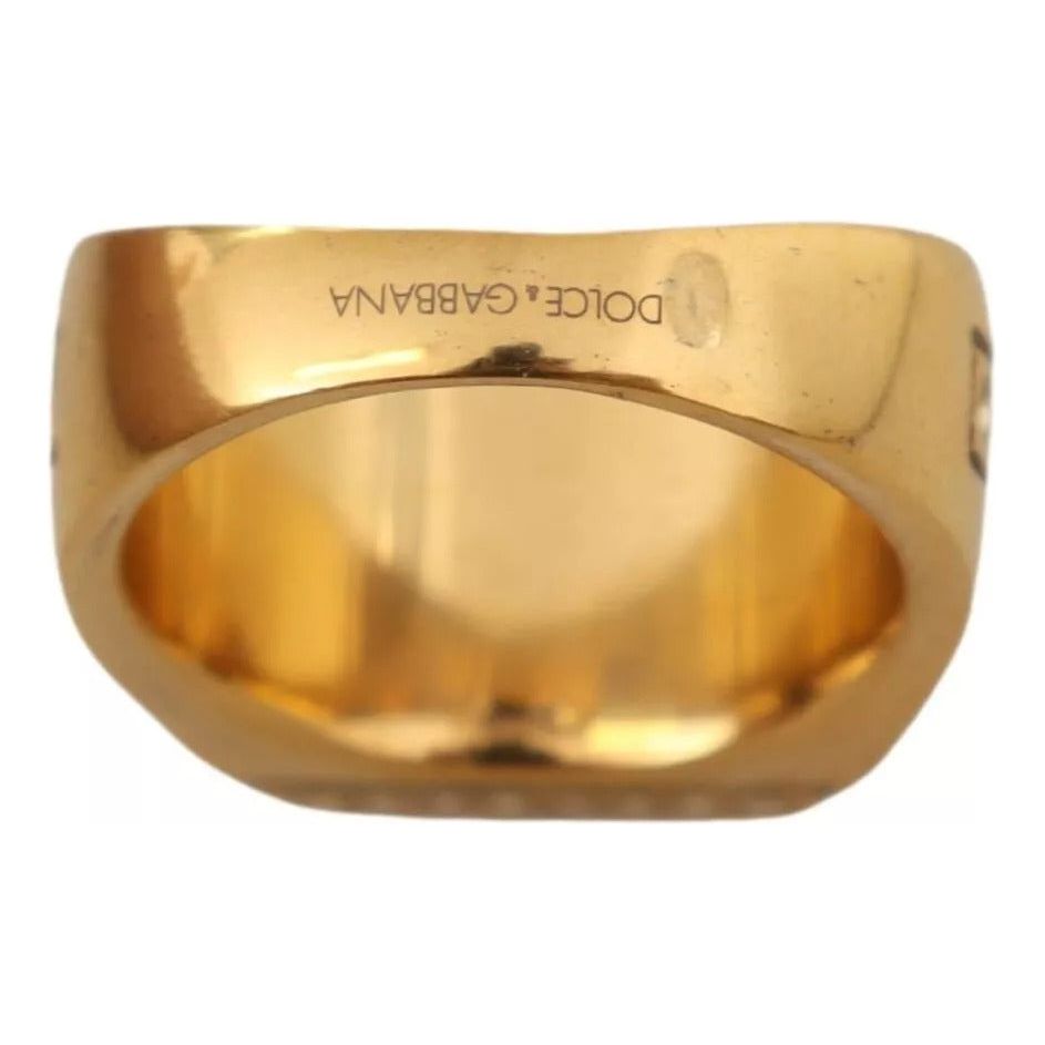 Gold Plated 925 Silver Green Crystal Ring