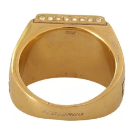 Gold Plated 925 Silver Green Crystal Ring