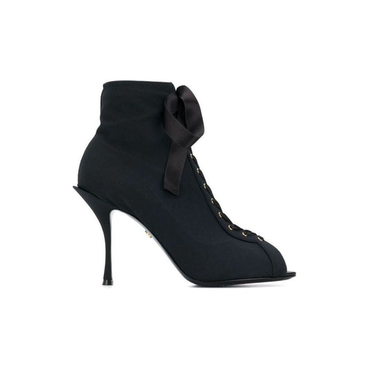 Dolce & Gabbana Black Nylon Boot Dolce & Gabbana