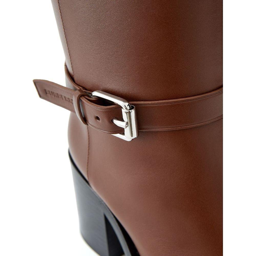 Burberry Brown Leather Boot Burberry