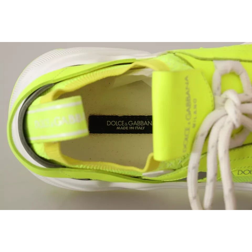 Dolce & Gabbana Yellow White Daymaster Women Sneakers Shoes Dolce & Gabbana