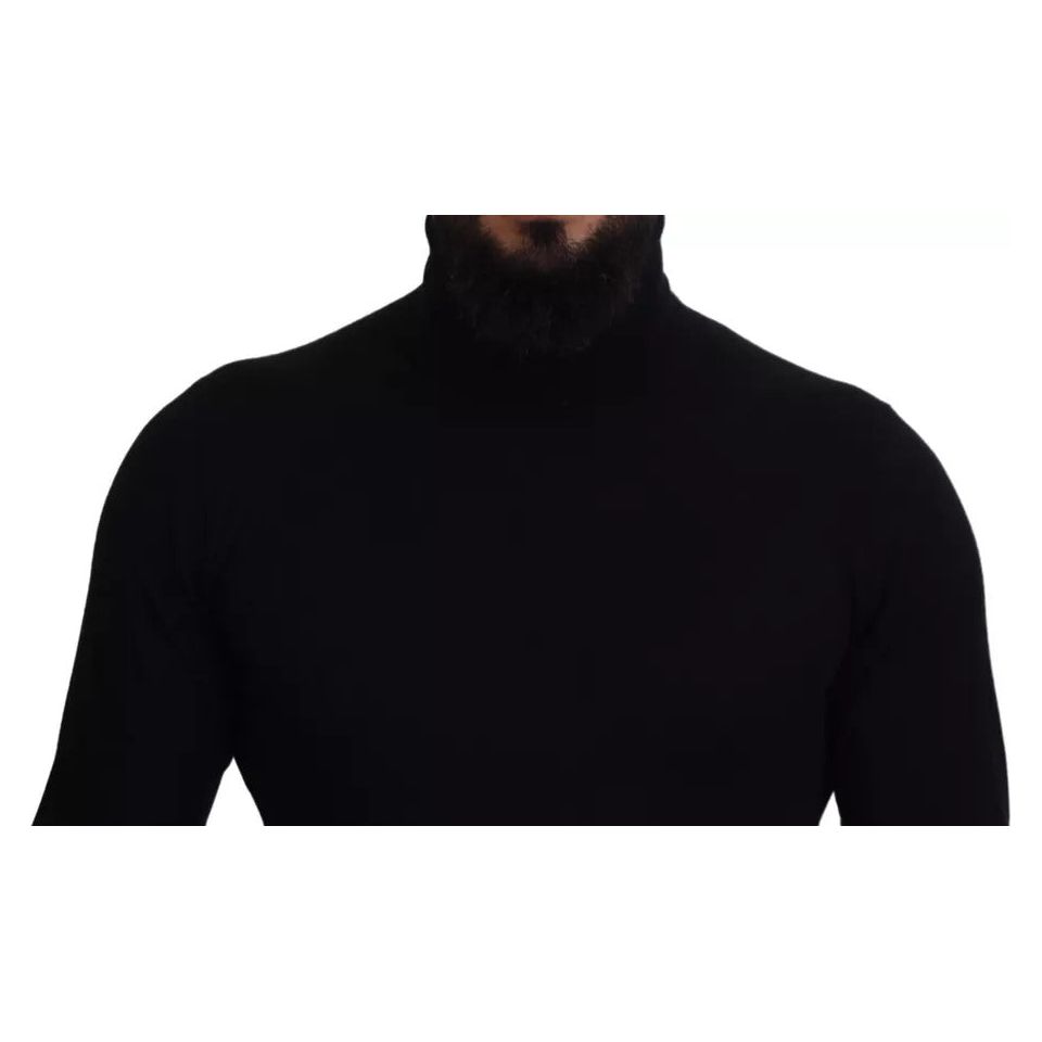 Dolce & Gabbana Black Cashmere Turtleneck Pullover Sweater Dolce & Gabbana