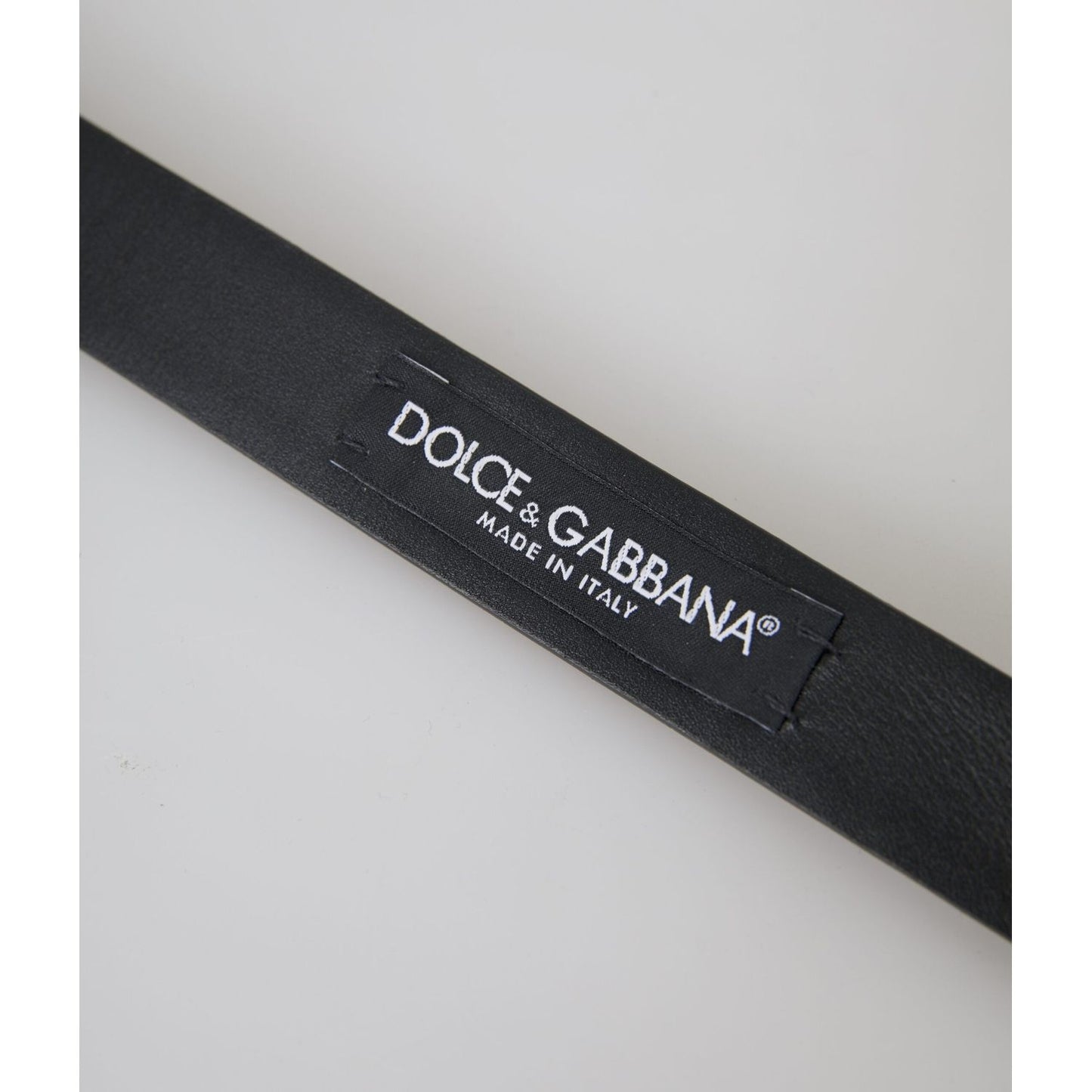 Dolce & Gabbana Black Leather Silver Metal Buckle Belt Men Dolce & Gabbana