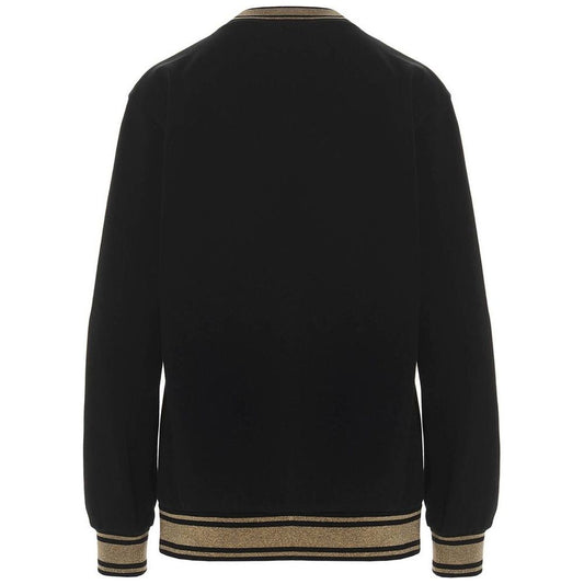 Dolce & Gabbana Black Cotton Sweater Dolce & Gabbana