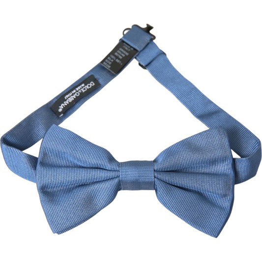 Dolce & Gabbana Blue Silk Adjustable Neck Men Bow Tie Dolce & Gabbana