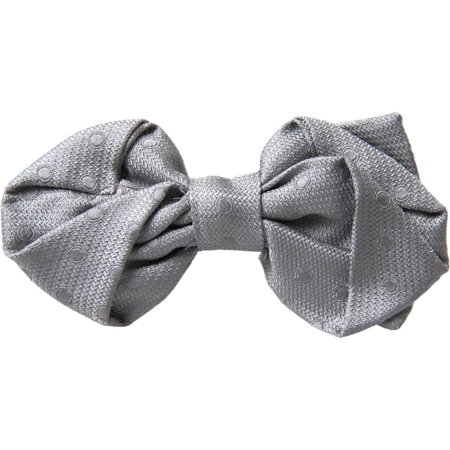 Dolce & Gabbana Gray Silk Adjustable Neck Men Bow Tie Dolce & Gabbana