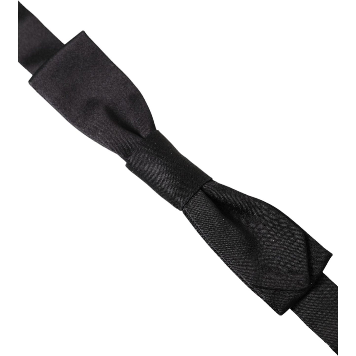 Dolce & Gabbana Black Silk Adjustable Neck Men Bow Tie Dolce & Gabbana