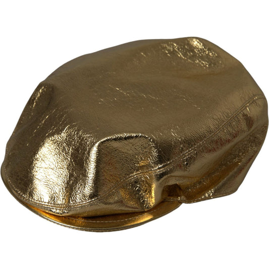 Metallic Gold Polyester Newsboy Hat Men