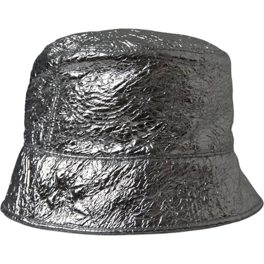 Dolce & Gabbana Metallic Silver Polyester Bucket Hat Men Dolce & Gabbana