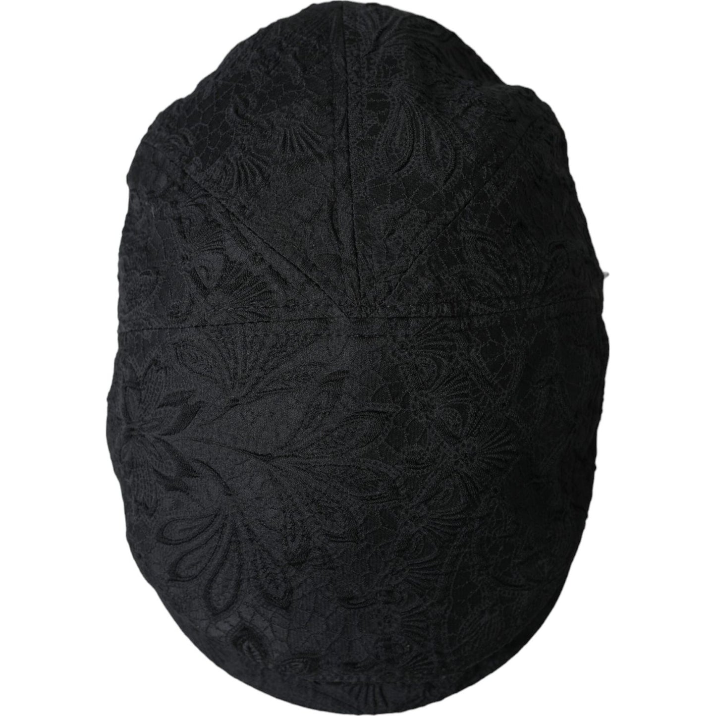 Dolce & Gabbana Black Floral Brocade Newsboy Hat Men Dolce & Gabbana