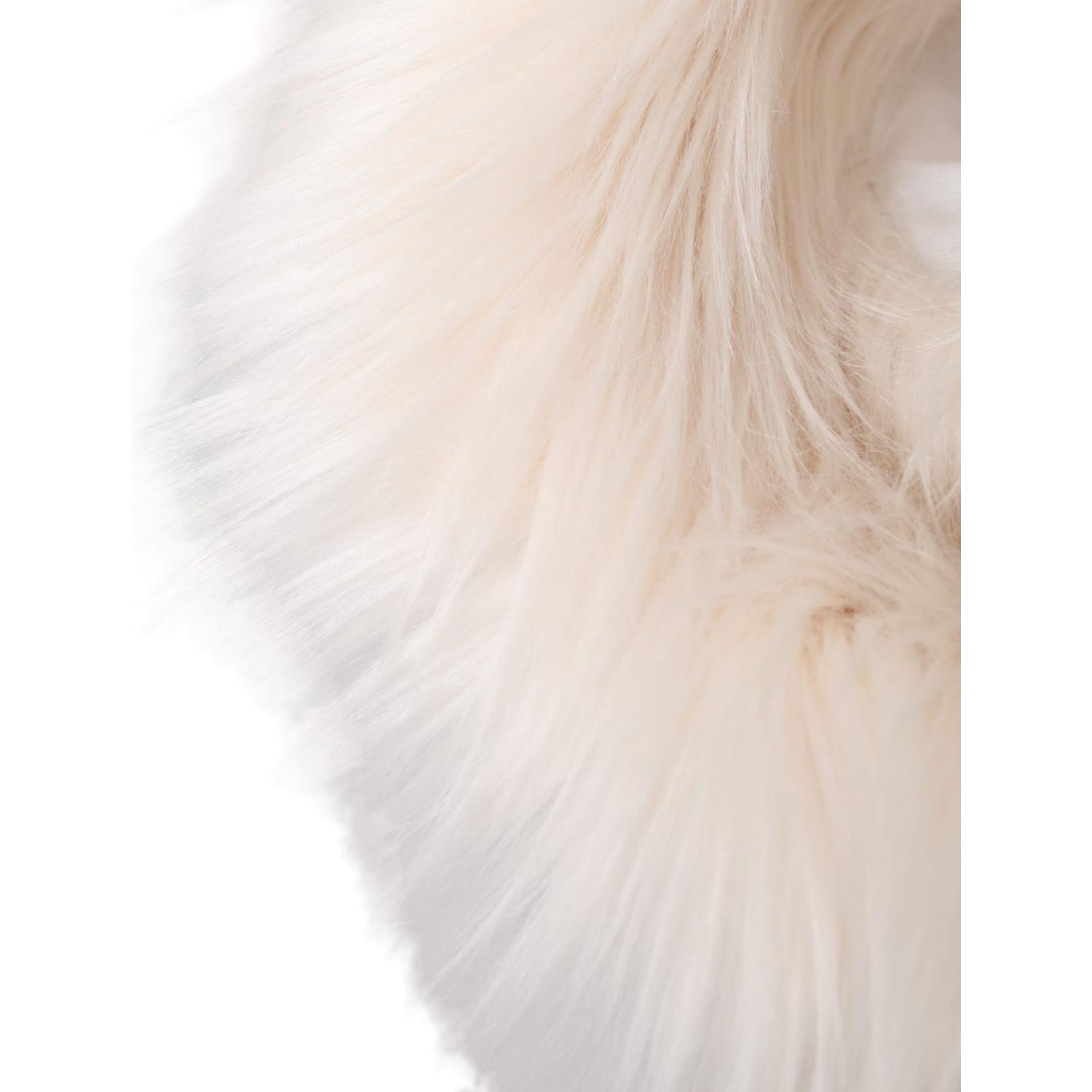 Dolce & Gabbana White Acrylic Fur Womens Bucket Hat