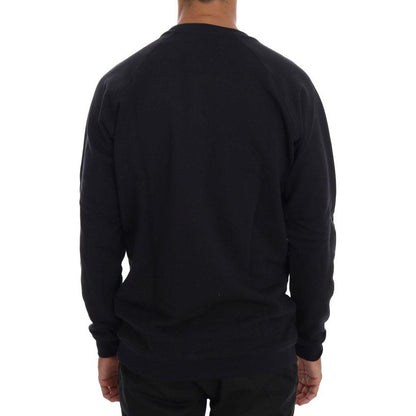 Daniele Alessandrini Blue Crewneck Cotton Sweater