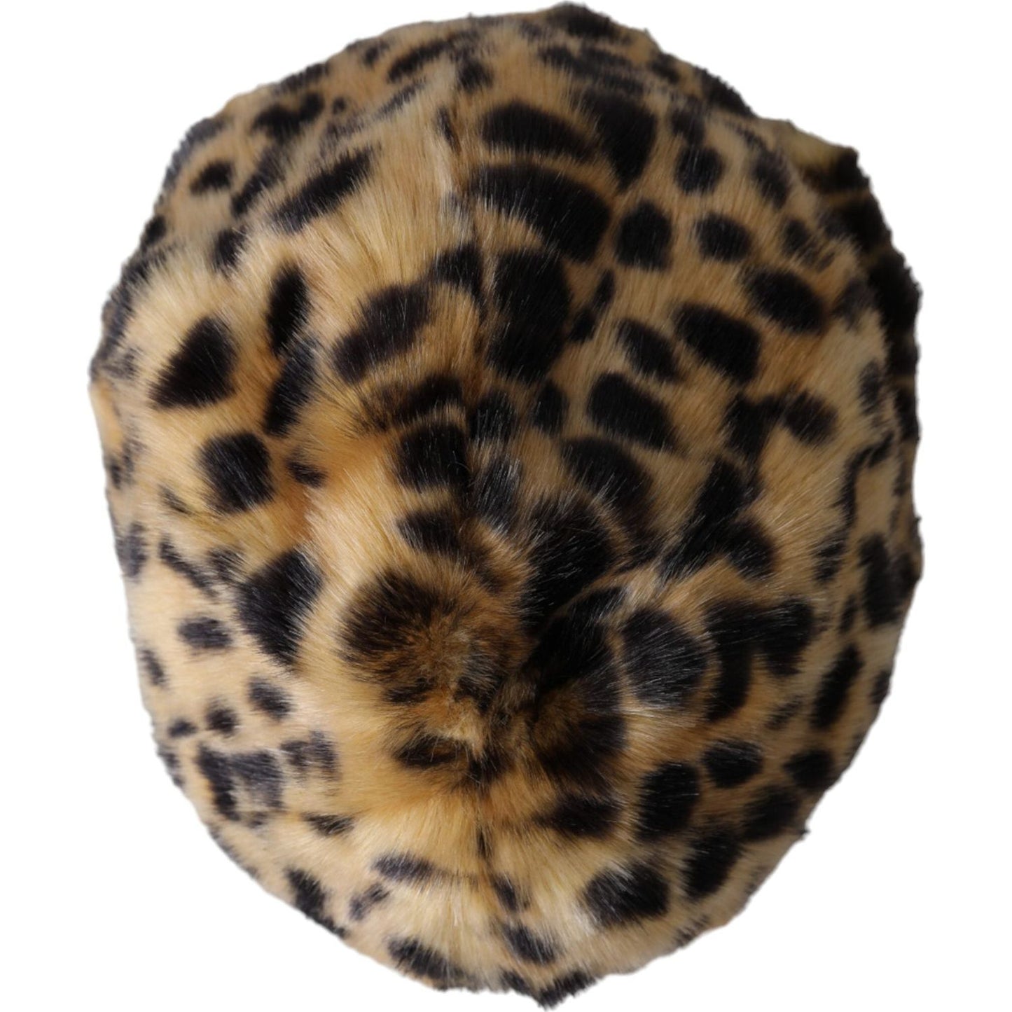 Dolce & Gabbana Brown Leopard Fur Women Bucket Hat