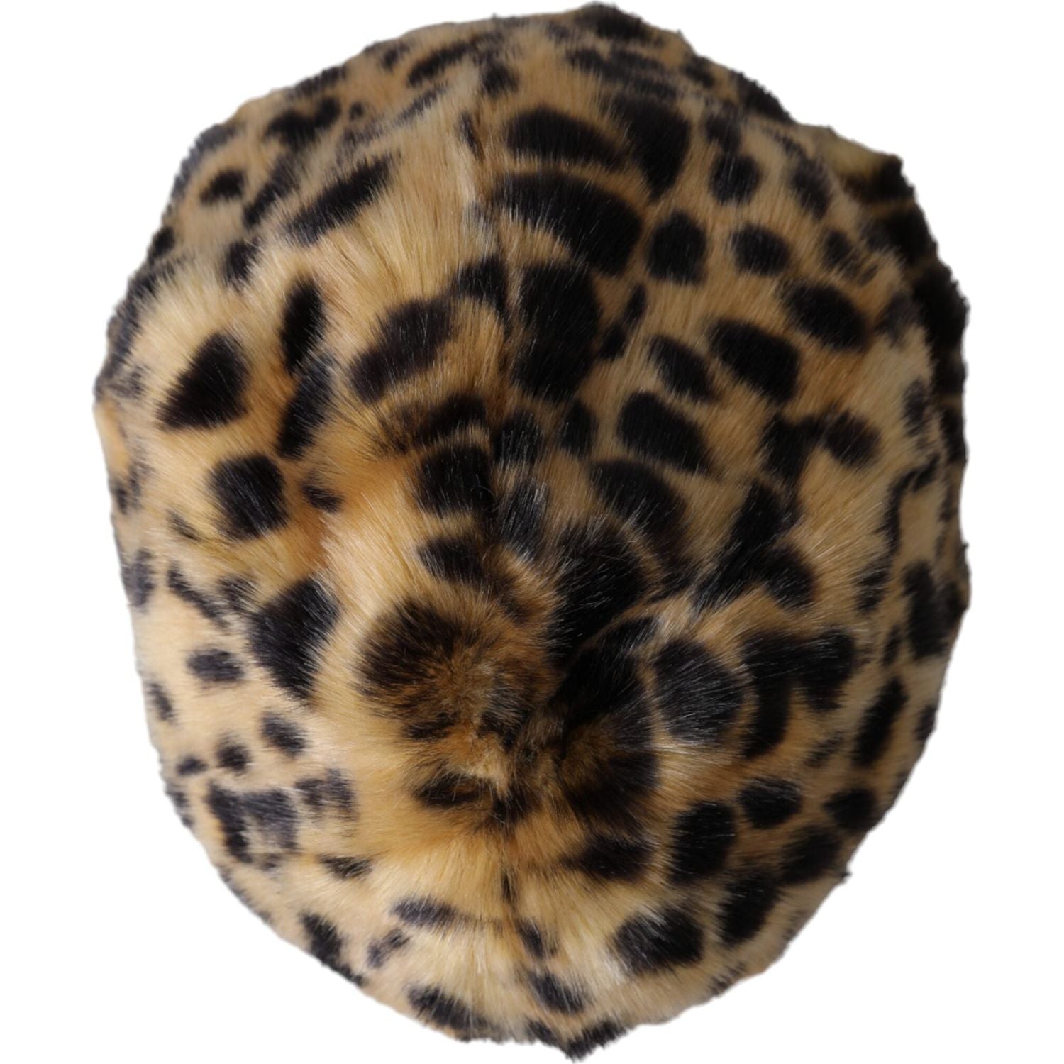 Dolce & Gabbana Brown Leopard Fur Women Bucket Hat
