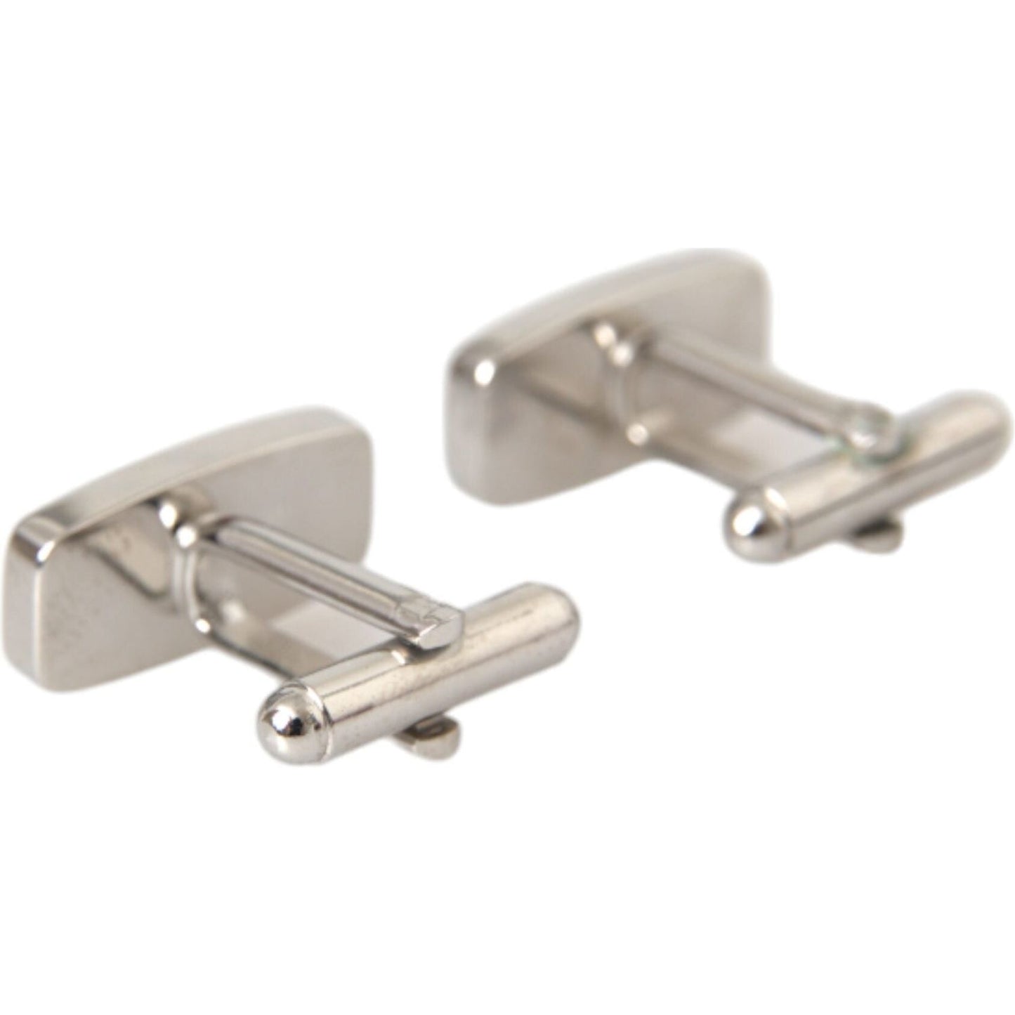 Dolce & Gabbana Silver Plated Metal Brass Pin Men Cufflinks Dolce & Gabbana