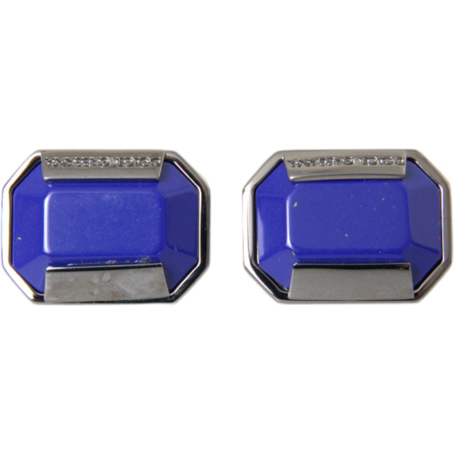 Dolce & Gabbana Silver Plated Brass Pin Crystal Cufflinks Cufflinks Dolce & Gabbana