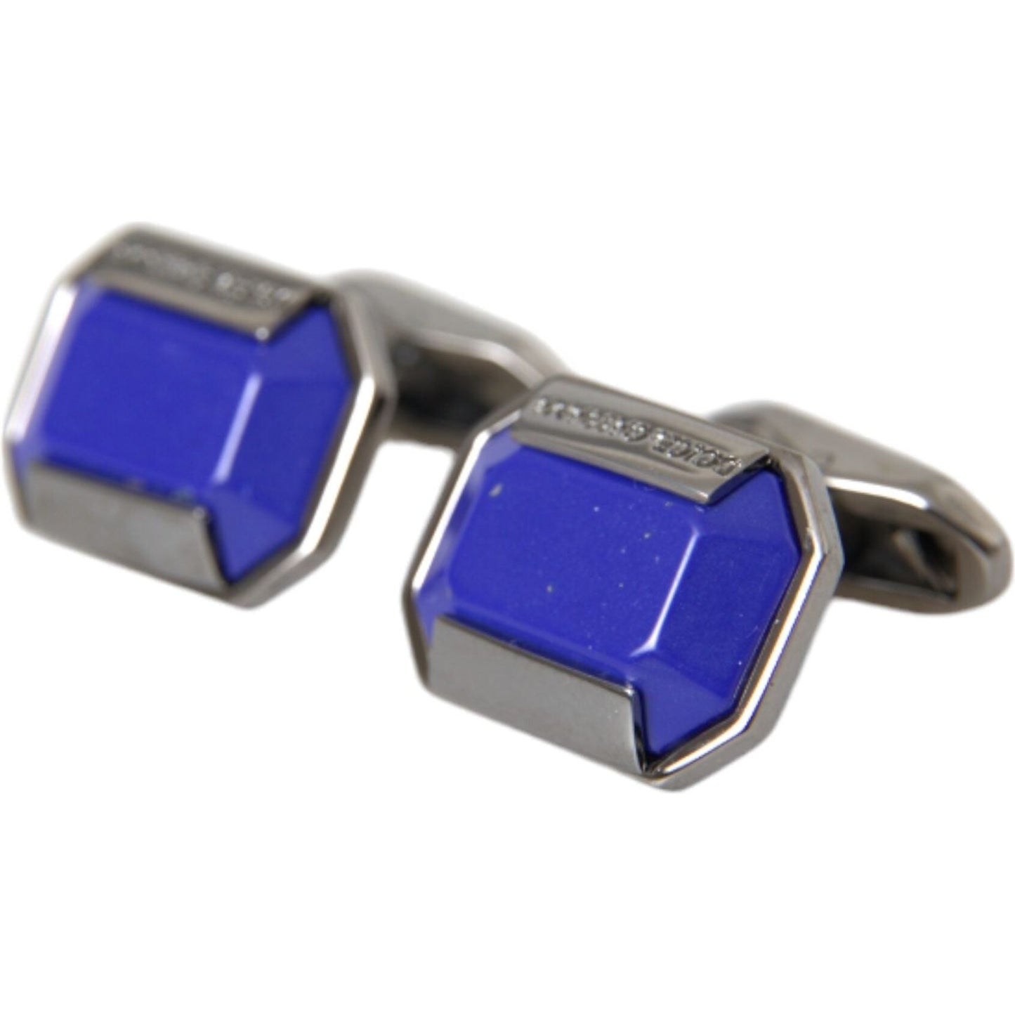 Dolce & Gabbana Silver Plated Brass Pin Crystal Cufflinks Cufflinks Dolce & Gabbana