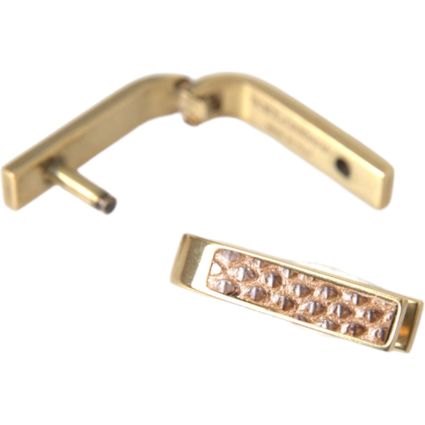 Dolce & Gabbana Gold Plated Metal Brass Pin Men Cufflinks Dolce & Gabbana