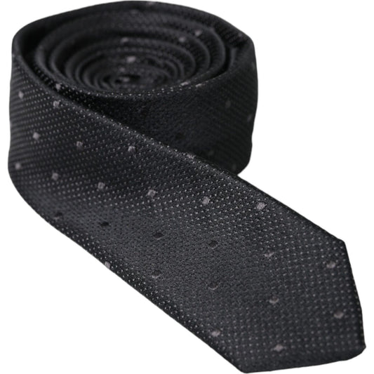 Men Black 100% Silk Fantasy Classic Men Tie