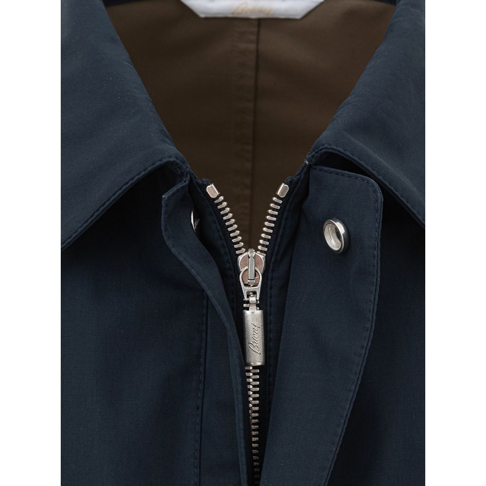 Brioni Blue Cotton Jacket Brioni