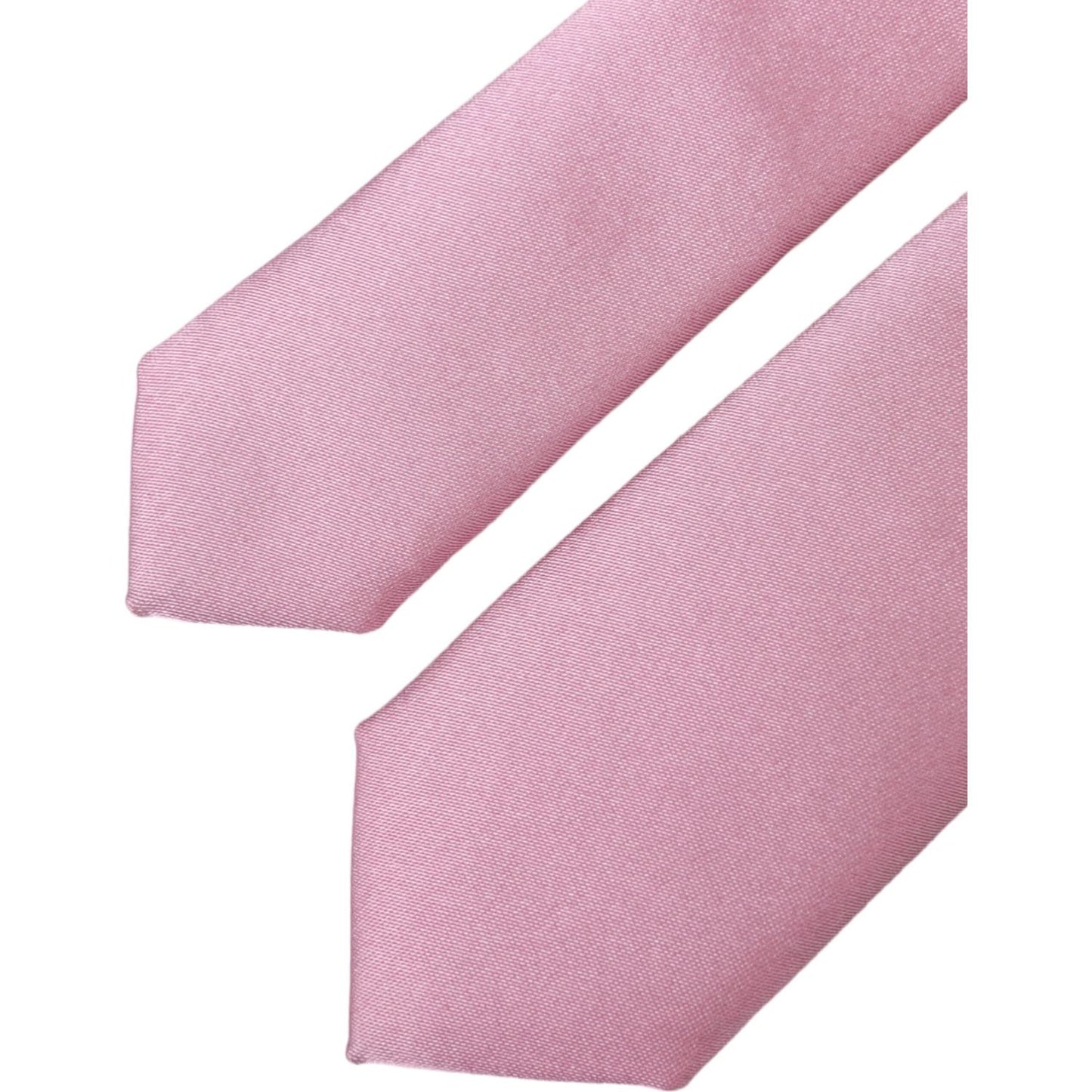 Dolce & Gabbana Pink Solid Silk Adjustable Tie Men Dolce & Gabbana