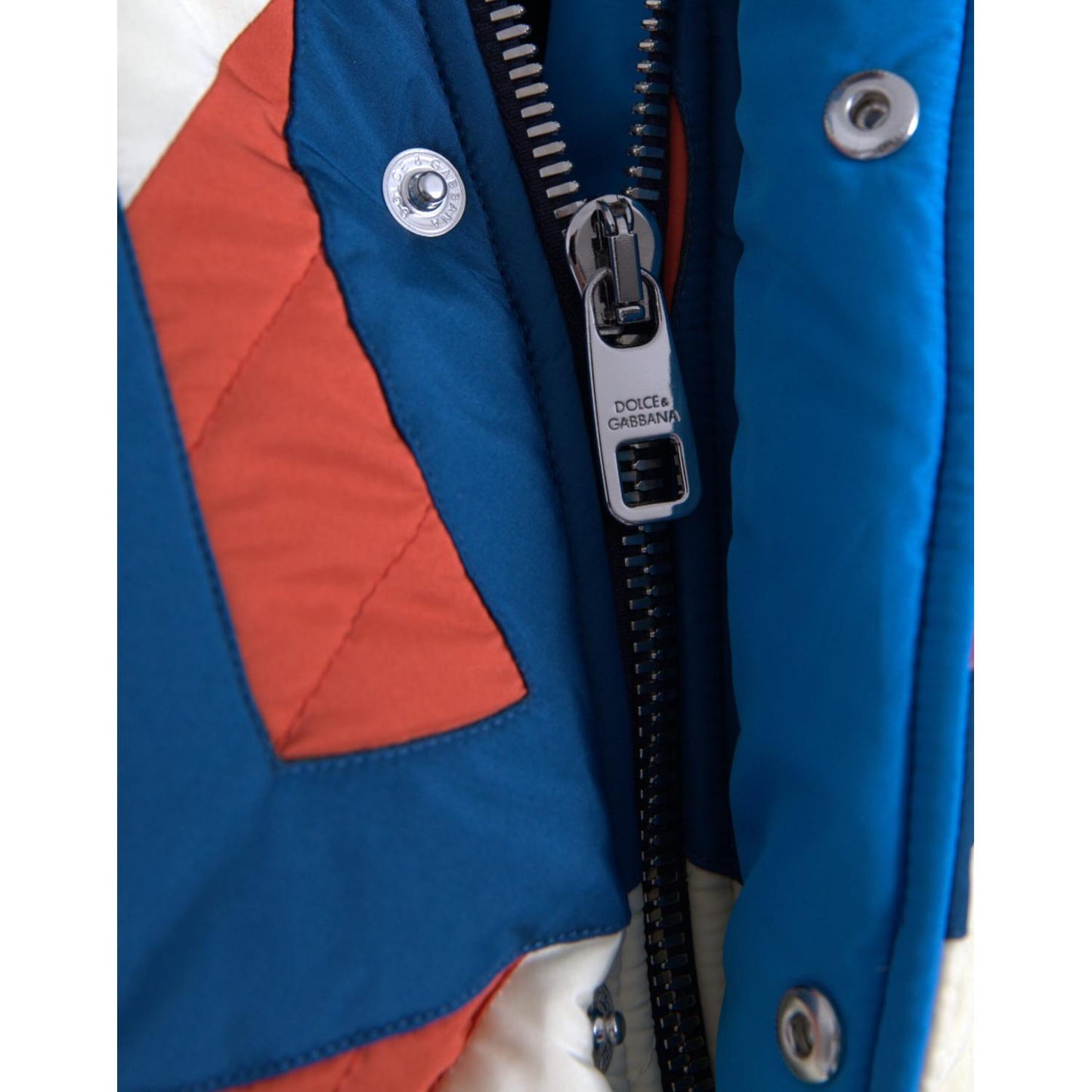 Dolce & Gabbana Multicolor Logo Windbreaker Puffer Jacket Dolce & Gabbana