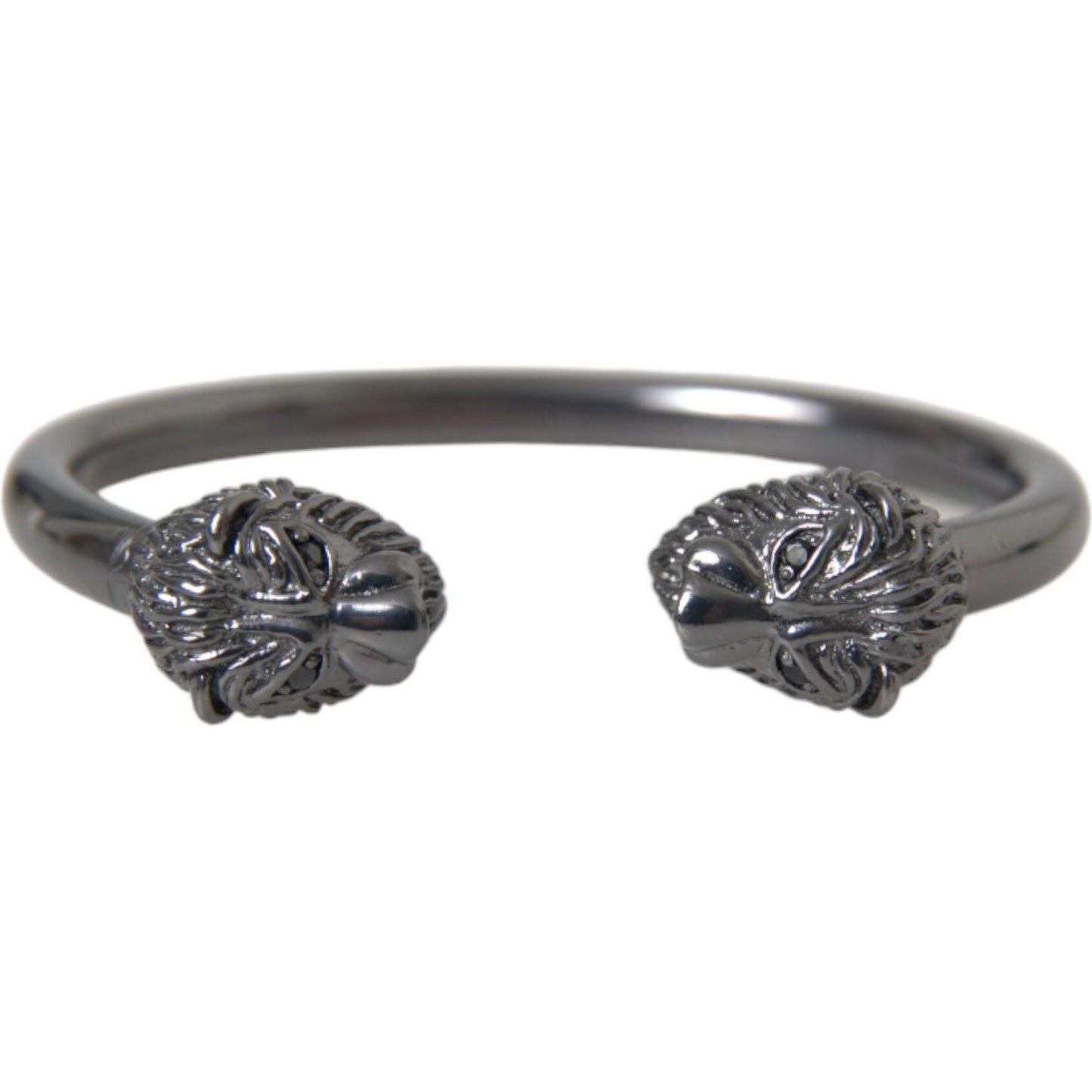 Nialaya Black Rhodium Lion Bangle Bracelet Women Nialaya